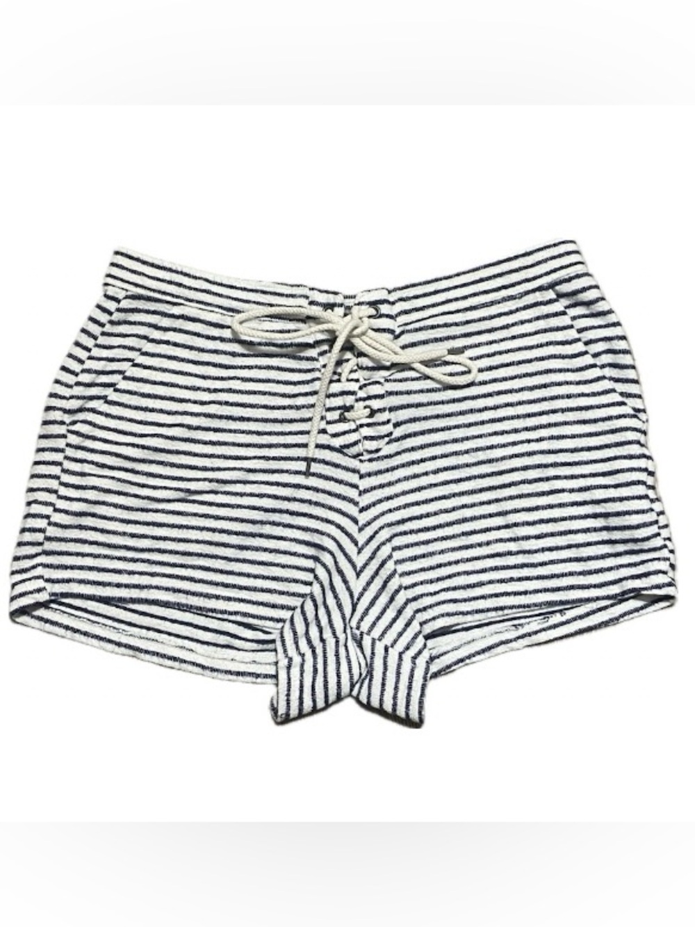 aerie Striped Athletic Loungewear Knit Shorts Beach Boho Nautical Costal Medium